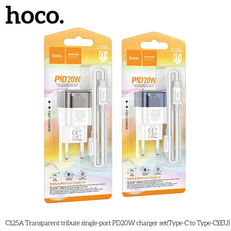 Bộ sạc TypeC-TypeC iphone 12 20W trong HOCO C125A