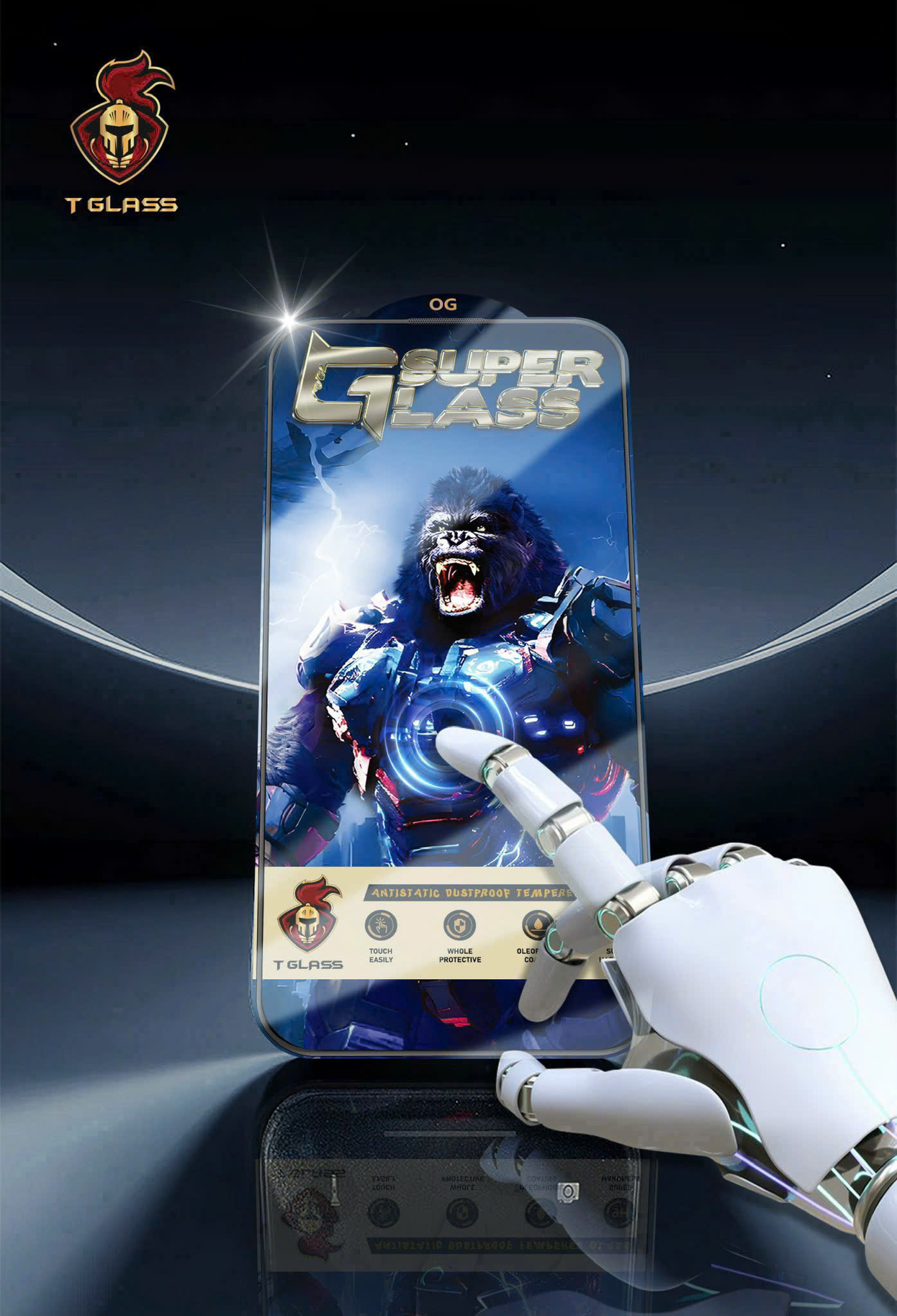 Cường lực Iphone 12ProMax 100k Tglass-T03/04/Khỉ/Giáp