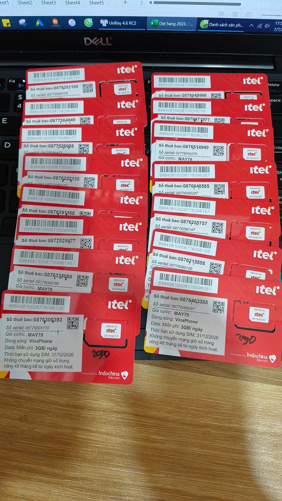 Sim Itel số đẹp 320k (gói May79,May99)