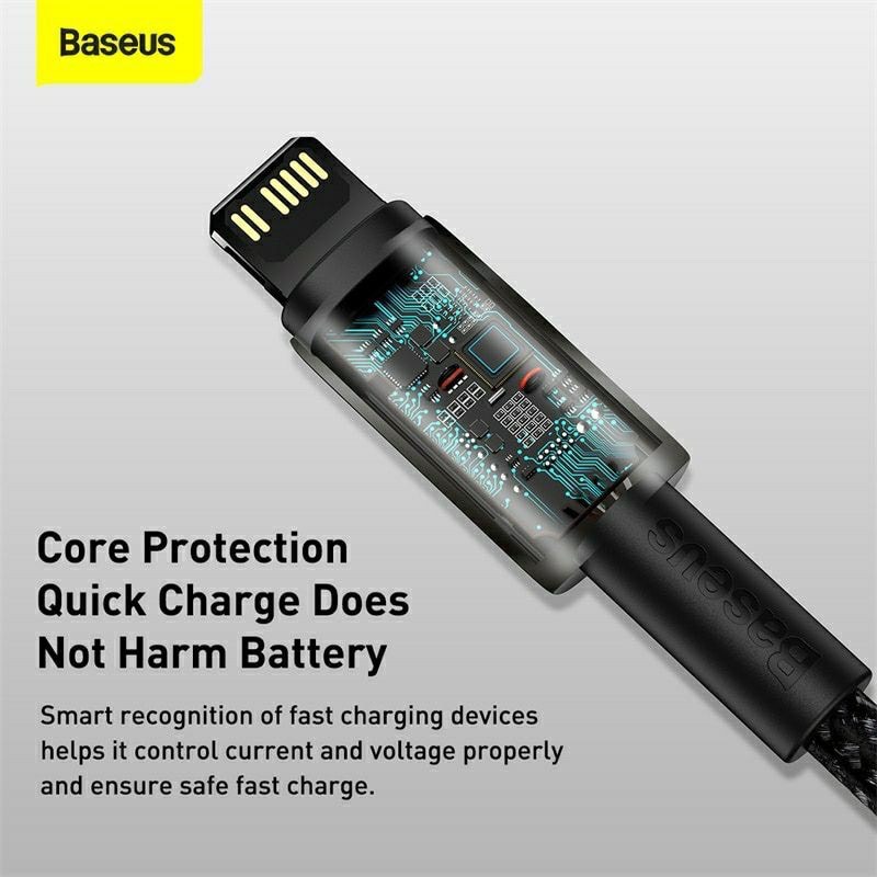 Cáp sạc TypeC-Lighting BaseusTungsten gold 20W