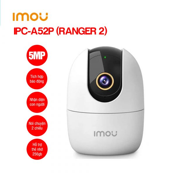 CAMERA IMou A52P-5MP Xoay 360 độ, mic loa đàm thoại 2 chiều (Ranger 2 5MP)