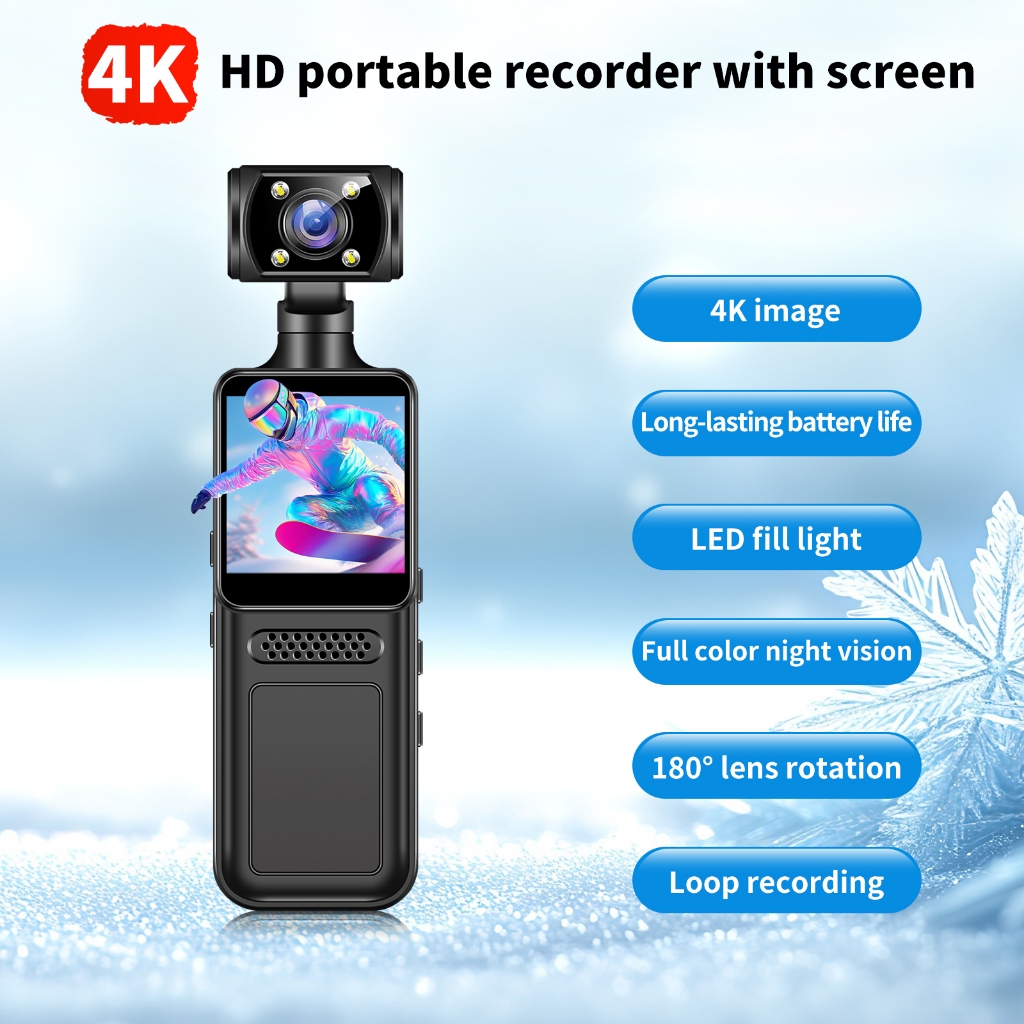 Camera quay phim thể thao 4K HD Xoay 180 ZC-M12 gimbal quay phim