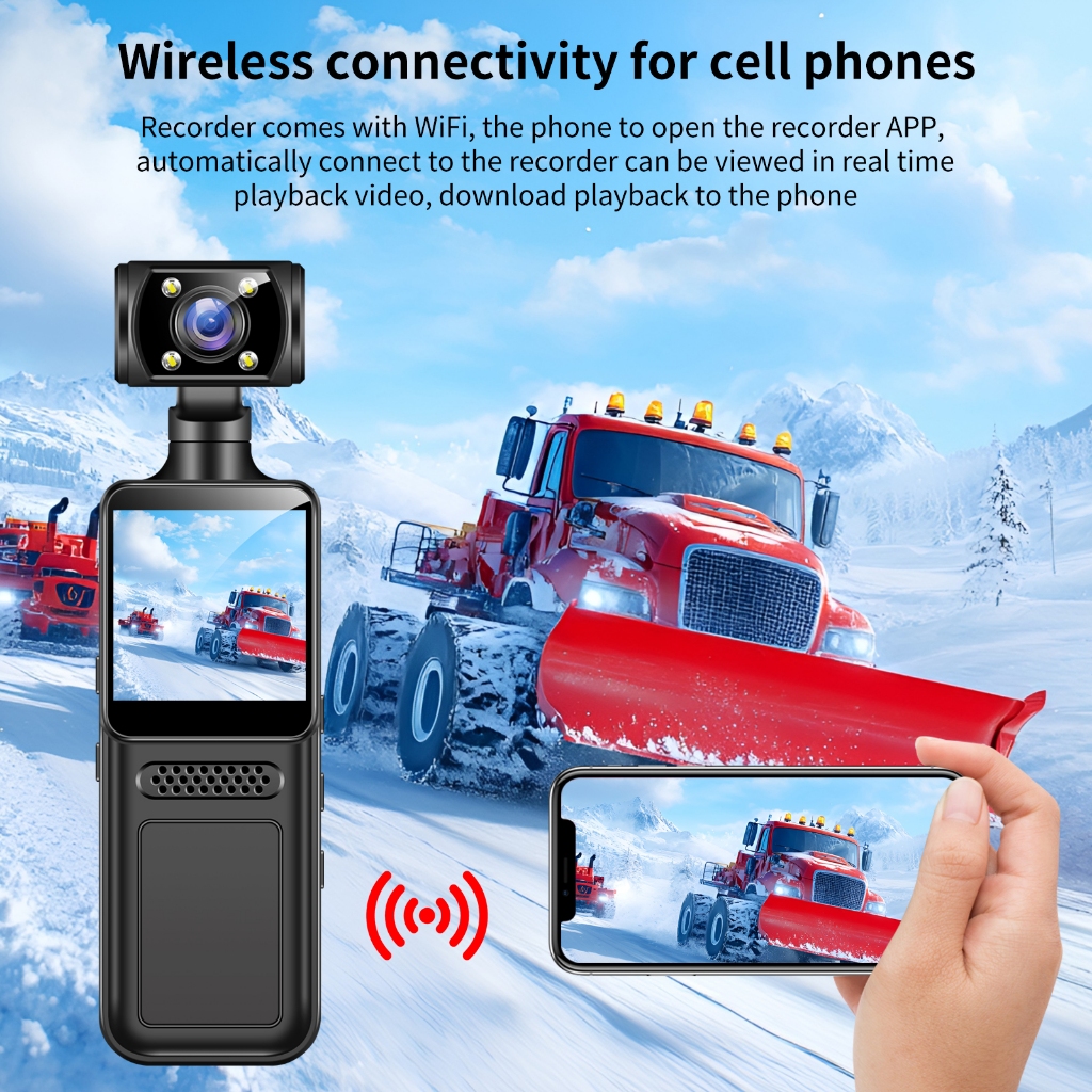Camera quay phim thể thao 4K HD Xoay 180 ZC-M12 gimbal quay phim