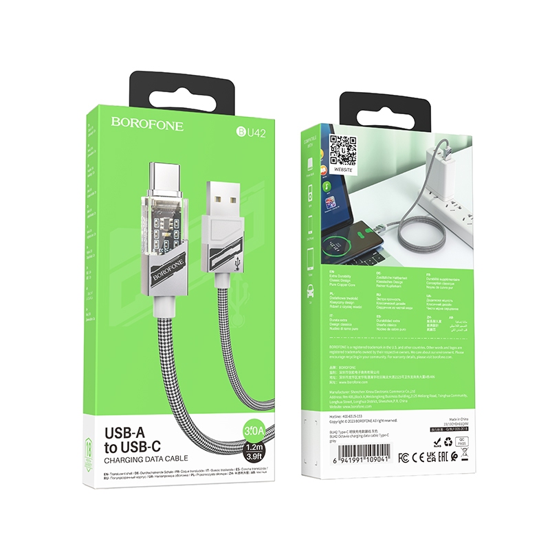 Cáp sạc Usb-TypeC nhanh Borofone Bu42