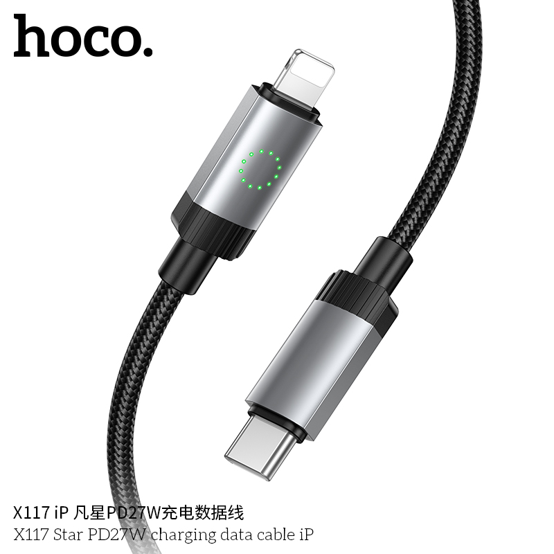 Cáp sạc TypeC-Lighting Hoco X117 Star PD27W charging data cable