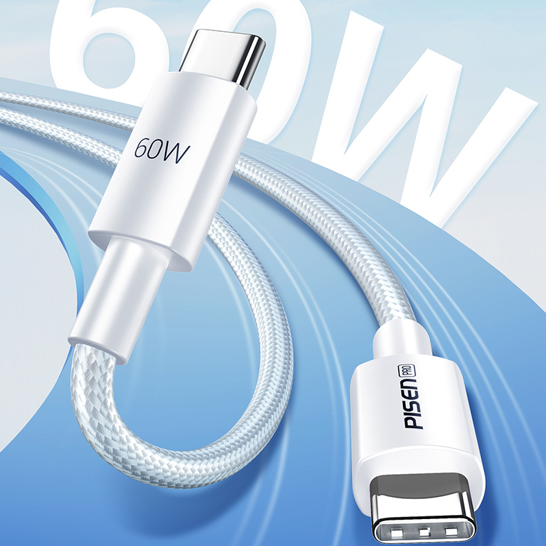 Cáp sạc TypeC-TypeC Pisen LH-CC-PD01 PRO-Linen pd60w