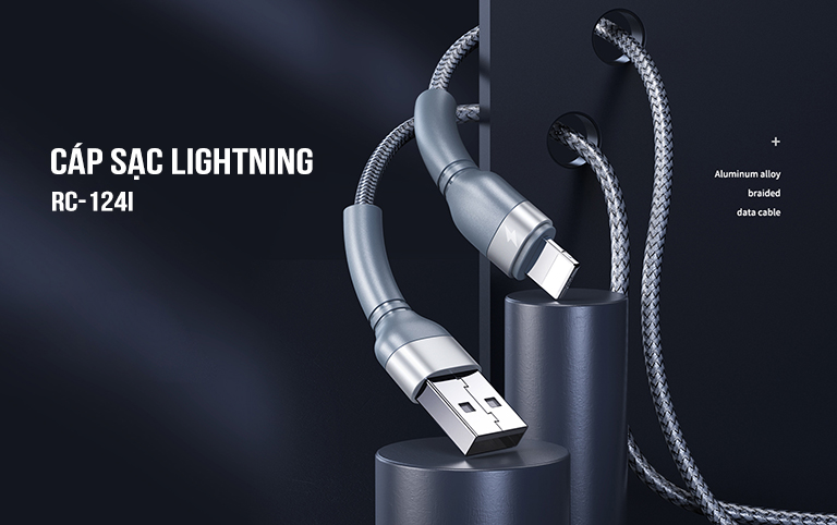 Cáp sạc Usb-Lighting  Nhanh 2.4A Remax RC-124i- Xịn