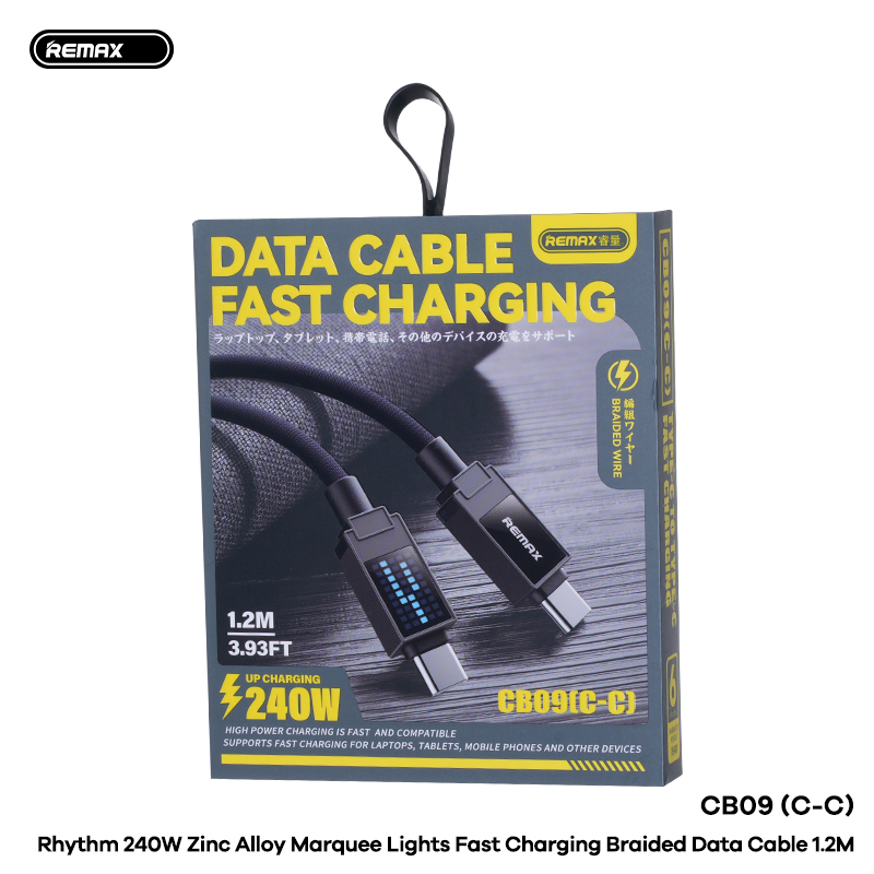 Cáp sạc TypeC-TypeC nhanh 240W Remax CB09. C-C