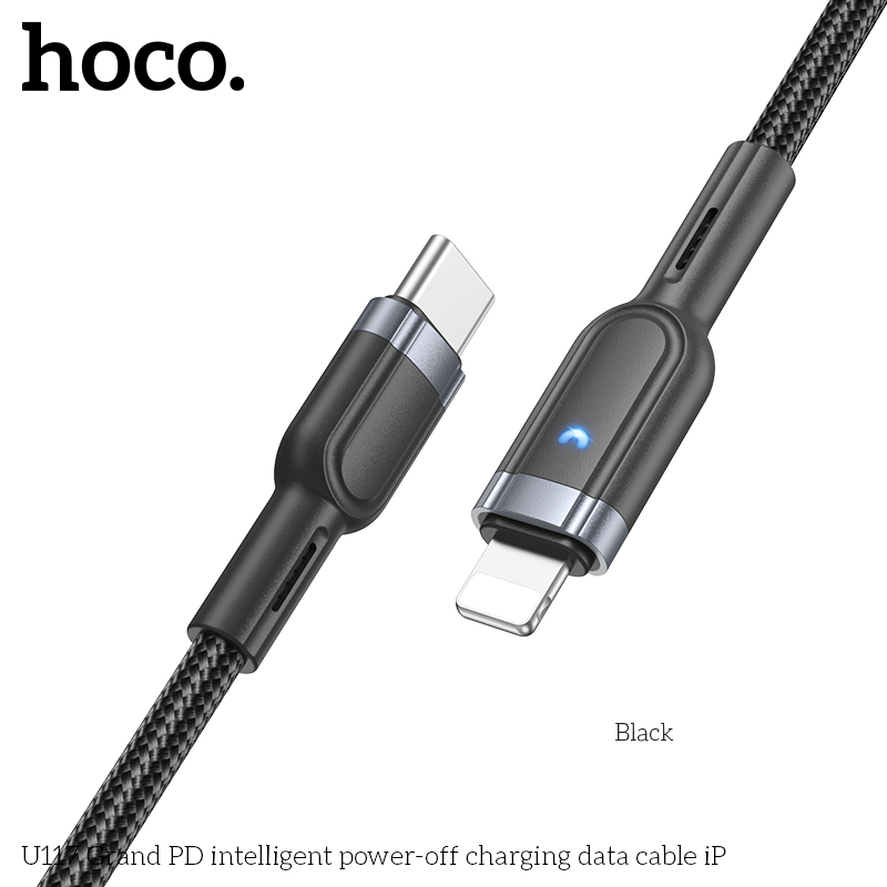 Cáp sạc TypeC-Lighting Hoco U117 Grand PD intelligent power-off