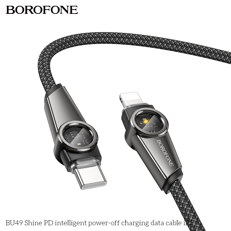 Cáp sạc TypeC-Lighting nhanh Borofone Bu49