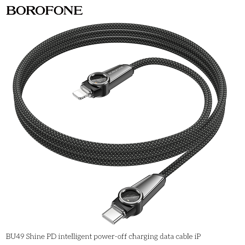 Cáp sạc TypeC-Lighting nhanh Borofone Bu49