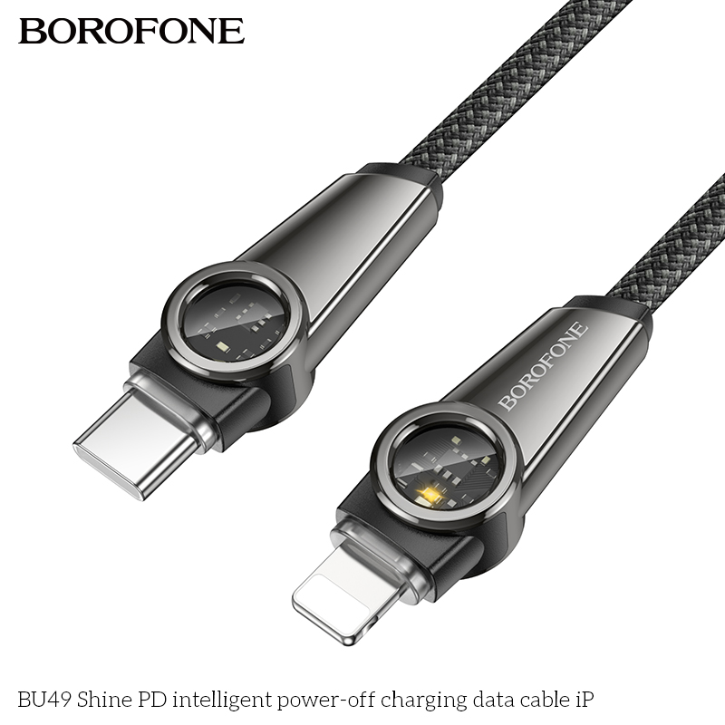Cáp sạc TypeC-Lighting nhanh Borofone Bu49