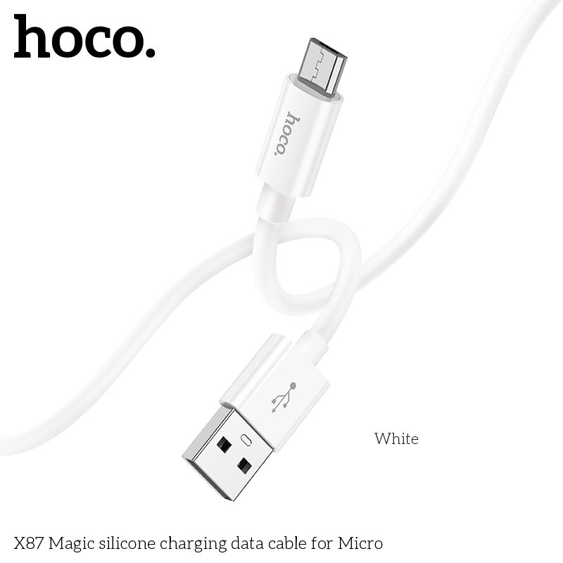 Cáp sạc Usb-Micro Hoco X87 silicon mềm dẽo