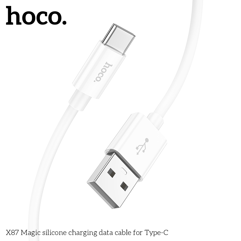 Cáp sạc Usb-TypeC Hoco X87 silicon mềm dẽo