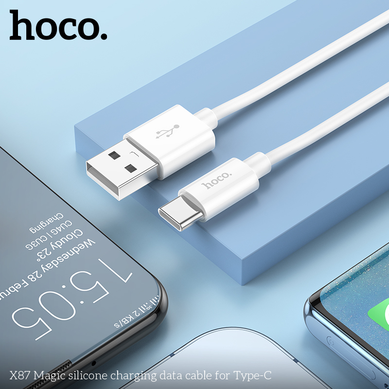 Cáp sạc Usb-TypeC Hoco X87 silicon mềm dẽo