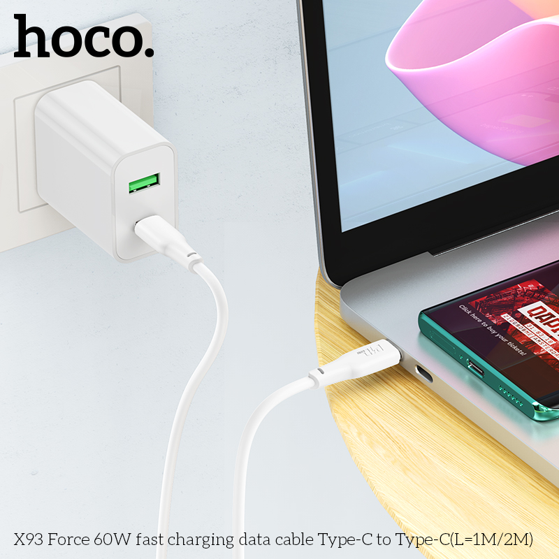 Cáp sạc TypeC-TypeC Hoco PD60w X93 1m