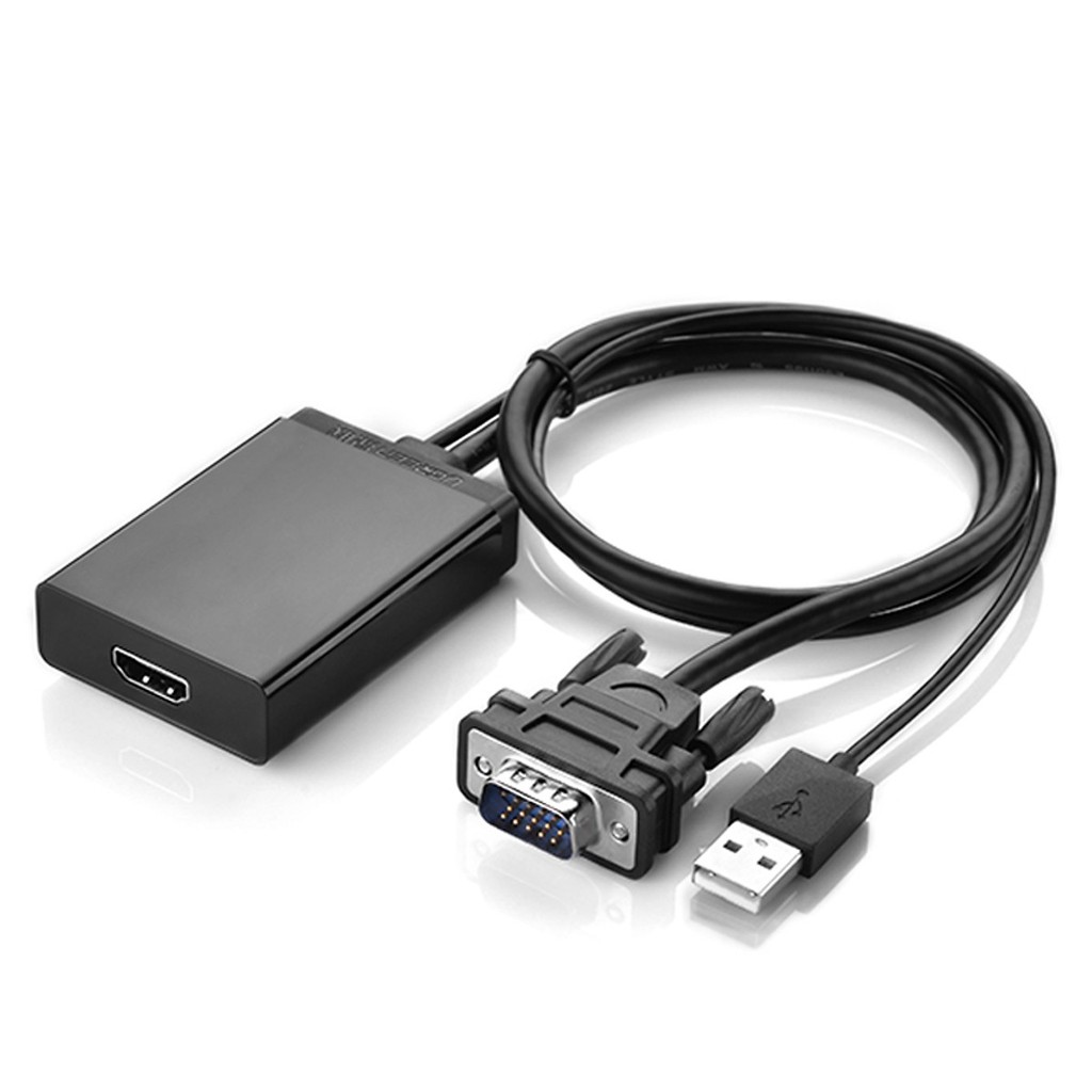 Cáp chuyển VGA đực ra HDMI cái Có Audio