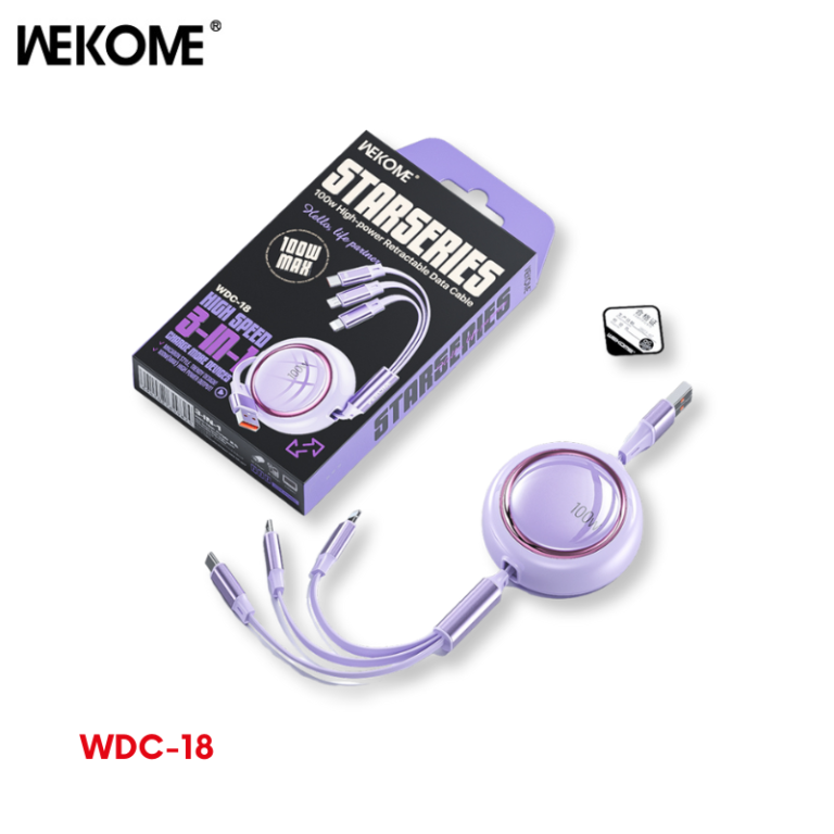 Cáp sạc 3 đầu rút Wekome wdc-18