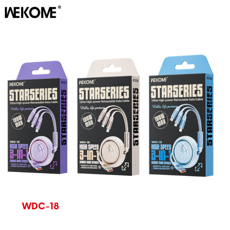 Cáp sạc 3 đầu rút Wekome wdc-18