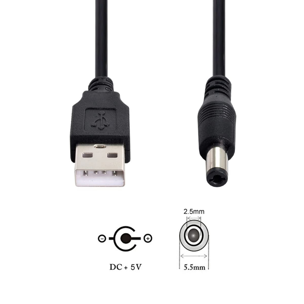 Cáp sạc loa đầu tròn lớn to 5.5mm