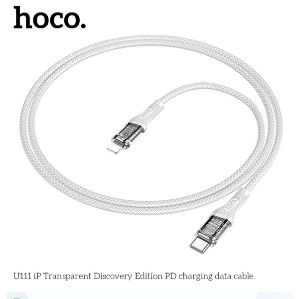Cáp sạc TypeC-TypeC Hoco U111 trong suốt - 60w