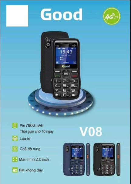 Điện thoại Good V08 4G - Sóng 4G chuẩn