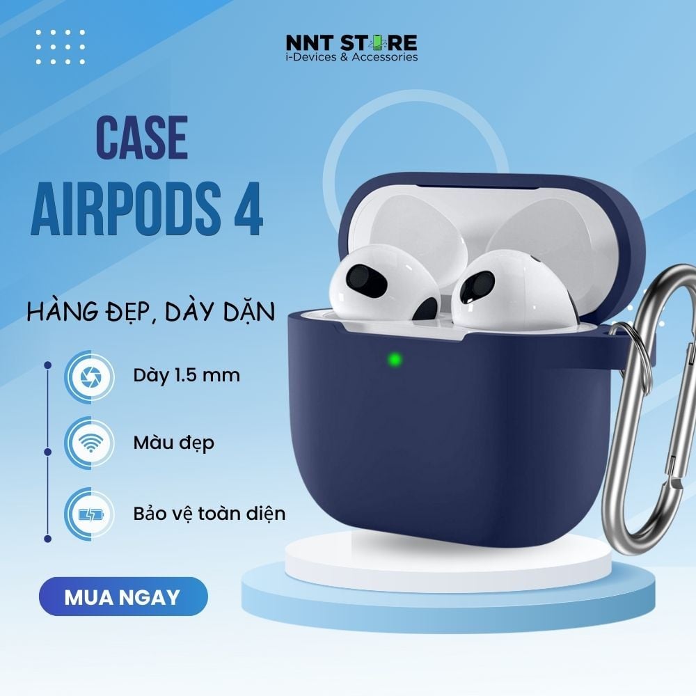 Ốp, Bao đựng Airpod 4 silicon màu