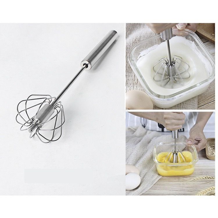Cây đánh trứng bán tự động inox 304. 25cm