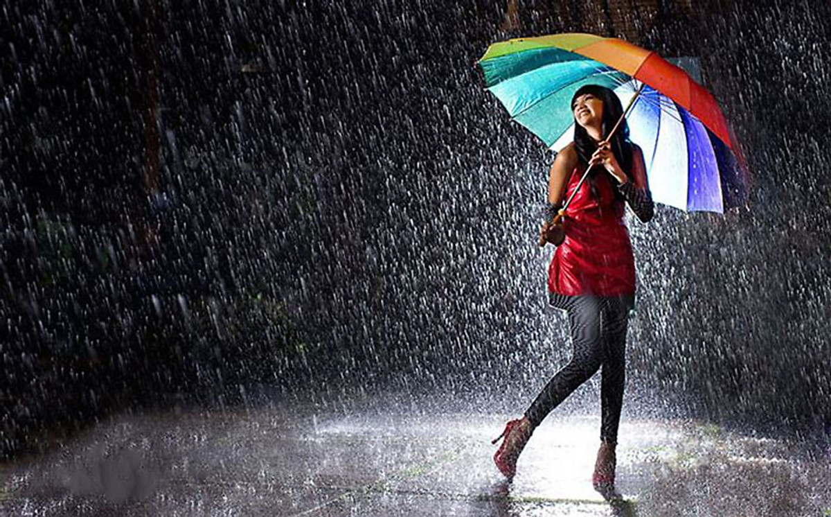 Cây Dù Che Nắng, Mưa 7 màu 14 nan cao cấp bền