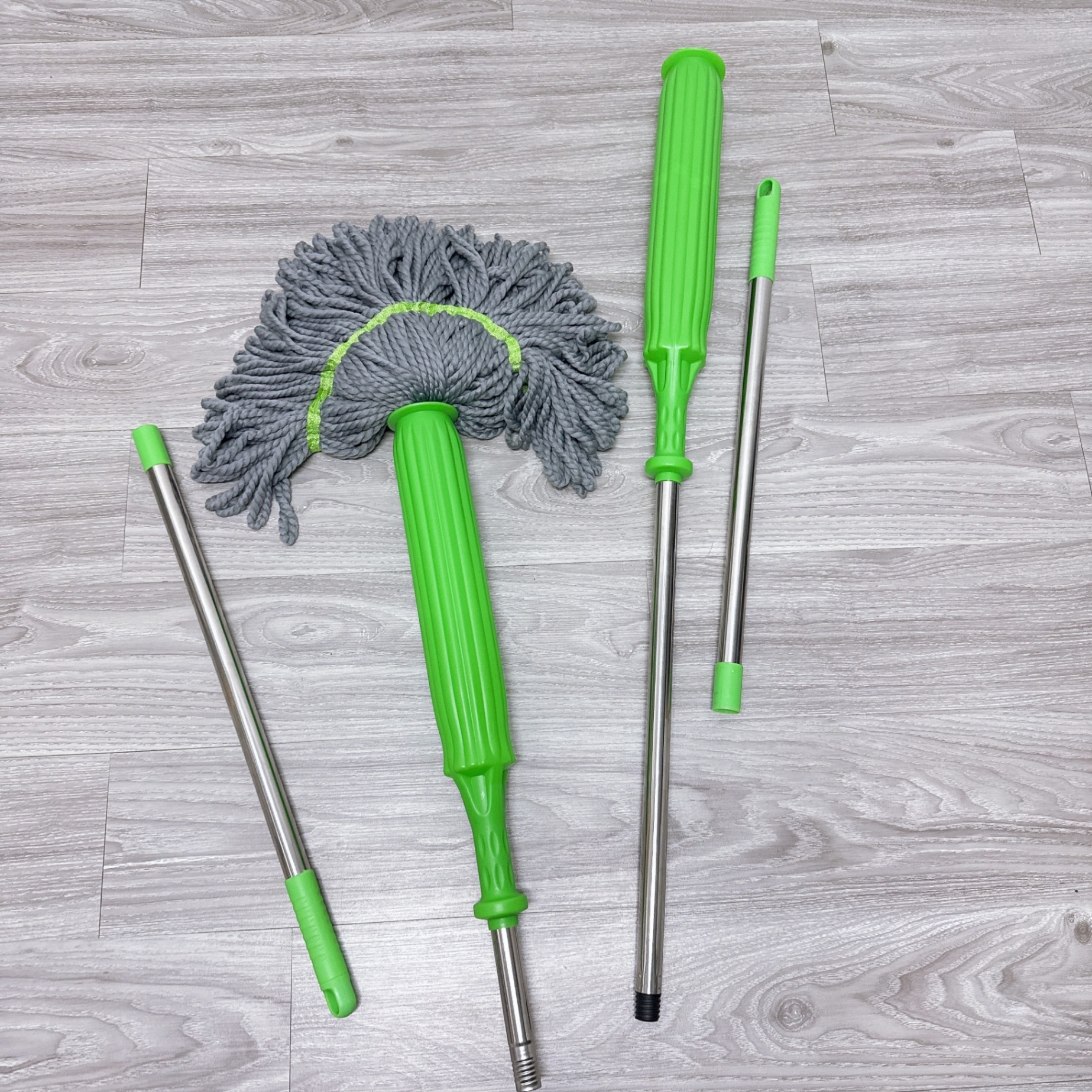 Cây Lau Nhà (Tự Vắt Có Trợ Lực) Cán Inox Mẫu Mới