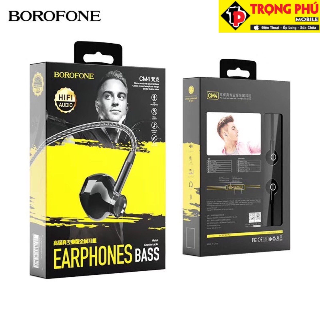 Tai nghe dây Đầu tròn Borofone CM4 chính hãng