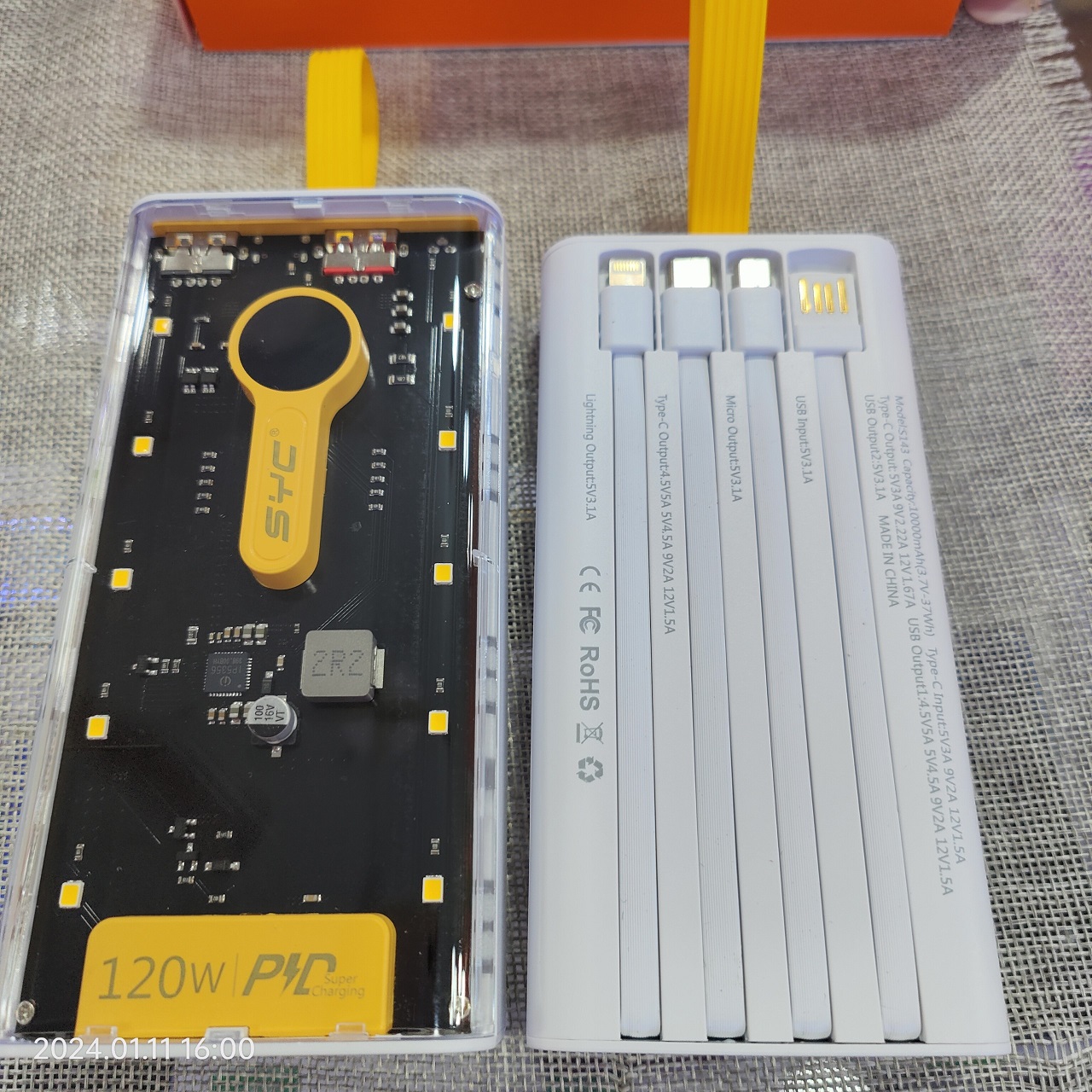 Sạc dự phòng SYC S144 trong suốt 120w