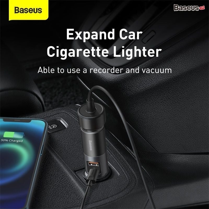 Tẩu Sạc ô tô mở rộng 120W Baseus Share Together