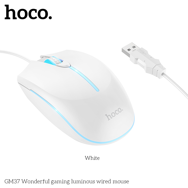 Chuột có dây Hoco GM37 có led nhiều màu