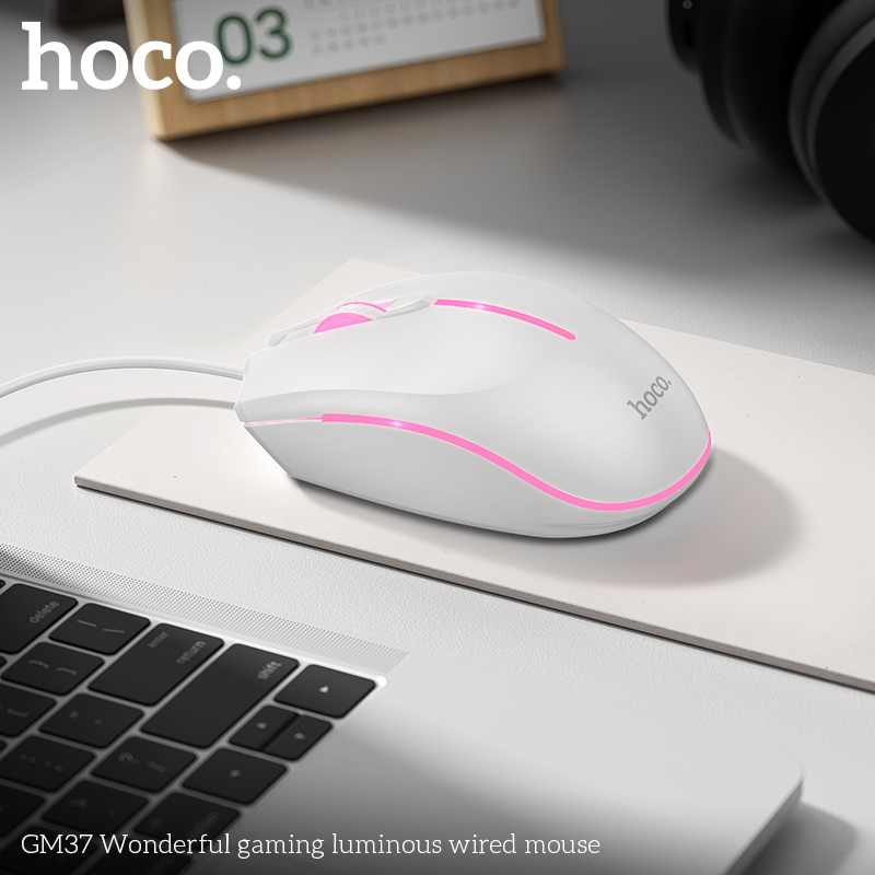 Chuột có dây Hoco GM37 có led nhiều màu