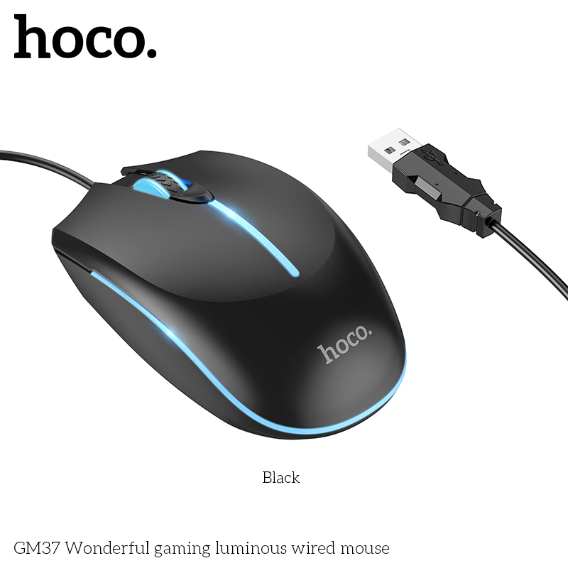 Chuột có dây Hoco GM37 có led nhiều màu