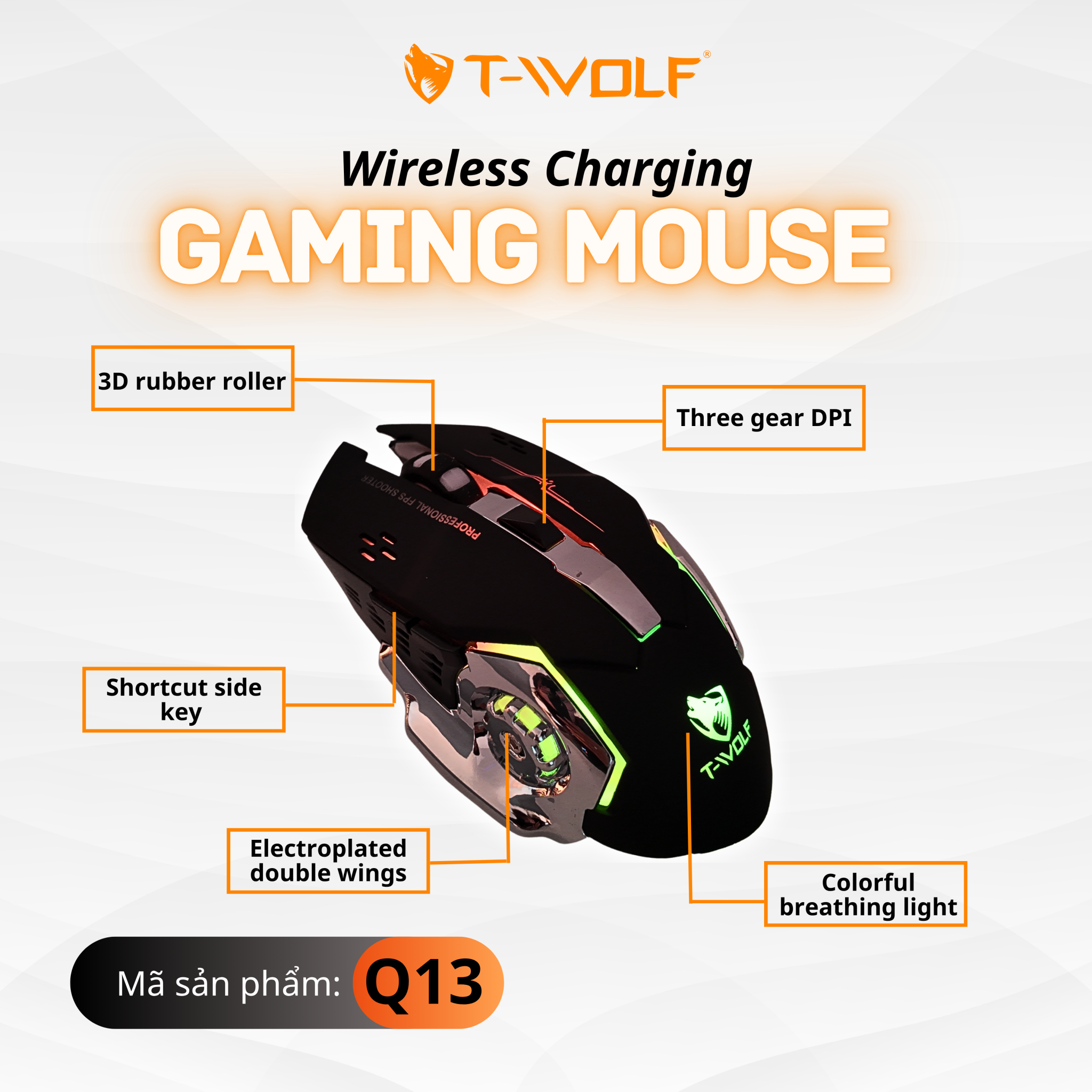 Chuột không dây T-Volf Q13 gaming