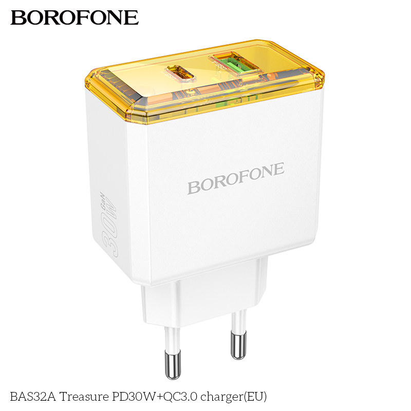 Cốc sạc 2 cổng Borofone BAS32A PD30w 1C1A