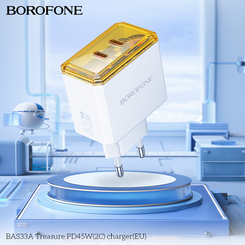 Cốc sạc 2 cổng Borofone BAS33A PD45w 2C