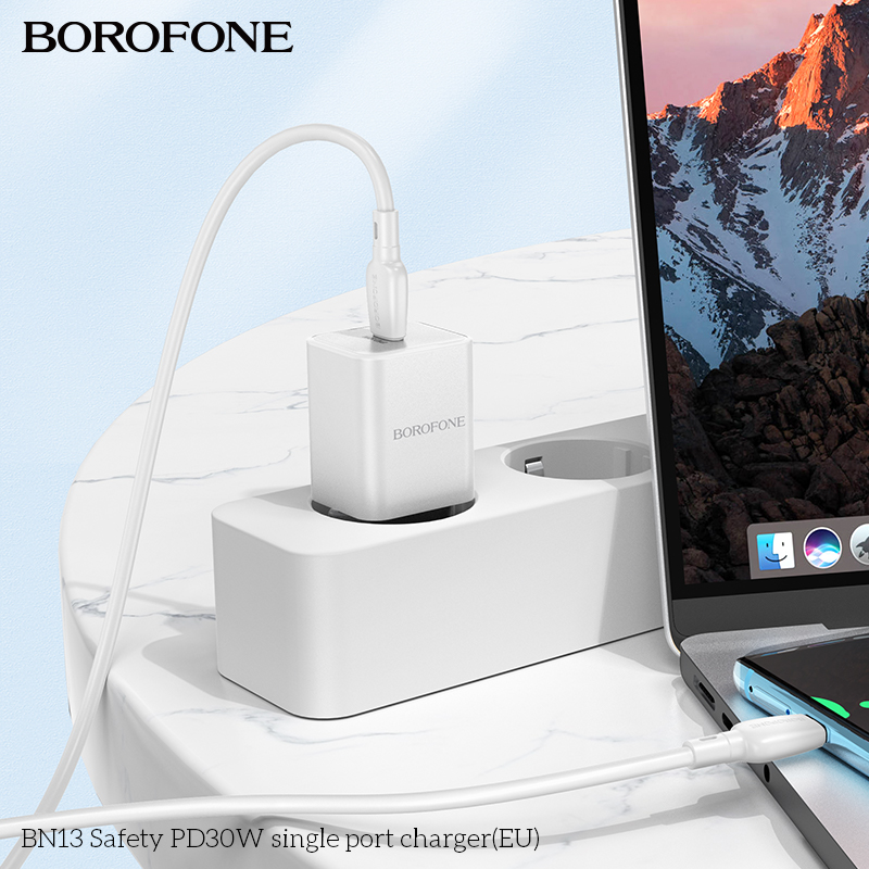 Cốc sạc 2 cổng Borofone BN13 PD30w