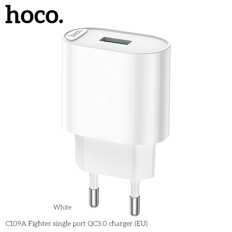 Cốc sạc USB 18w QC3.0 Hoco C109/C109A ra 3.0