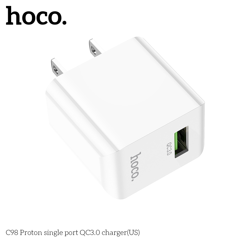 Cốc sạc usb Hoco C98 18w Qc3.0 ra USB