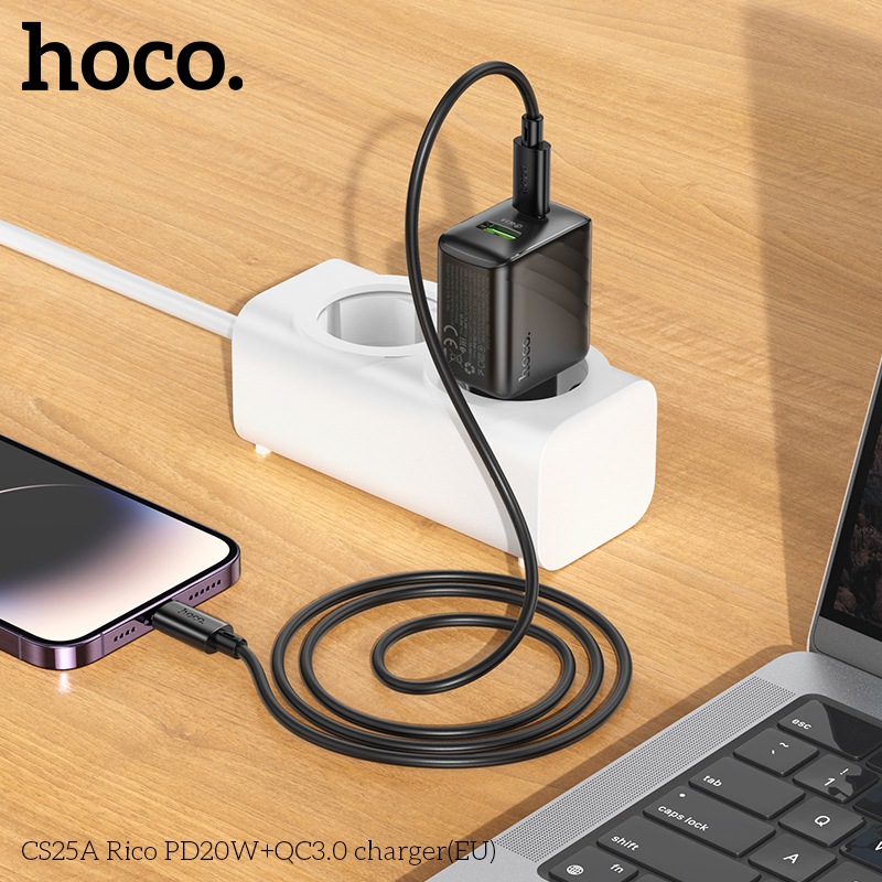 Cốc sạc 2 cổng Hoco Cs25A PD20w (1C1A)