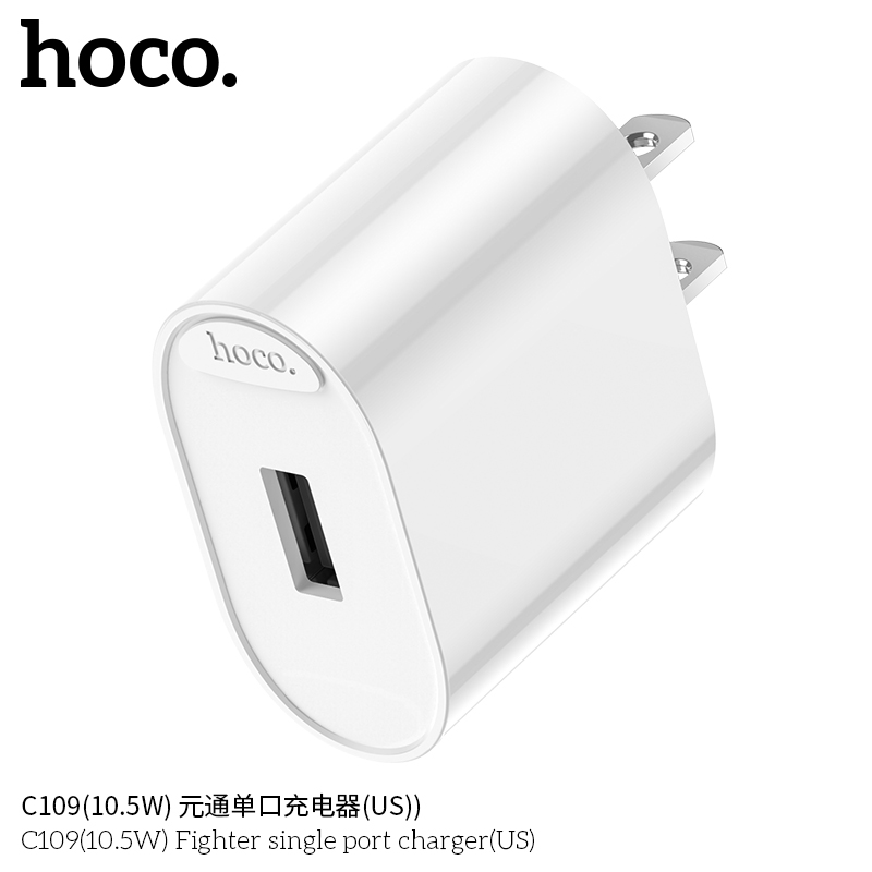 Cốc sạc Usb C109/C109A 10.5w QC3.0 Hoco C109/c109A ra 3.0