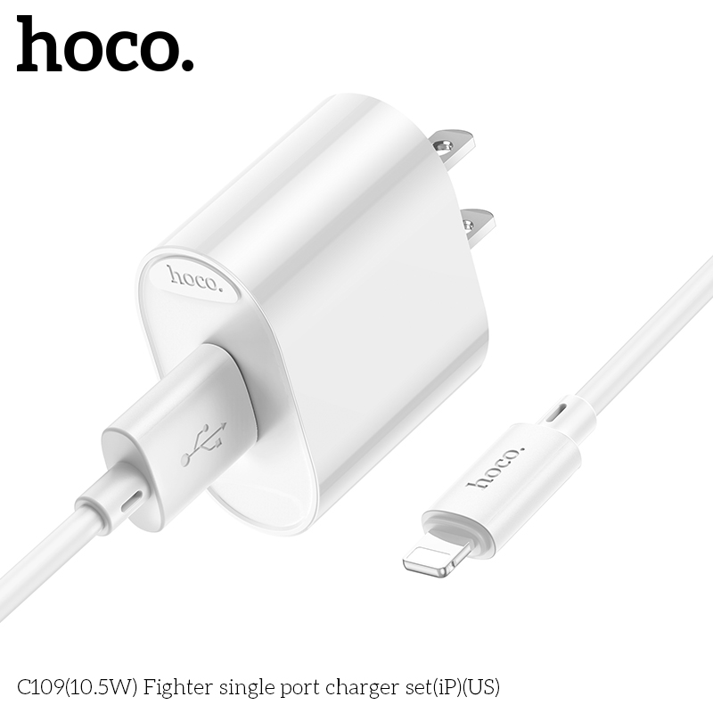 Bộ sạc Usb-Lighting Hoco C109/C109A 10.5w QC3.0