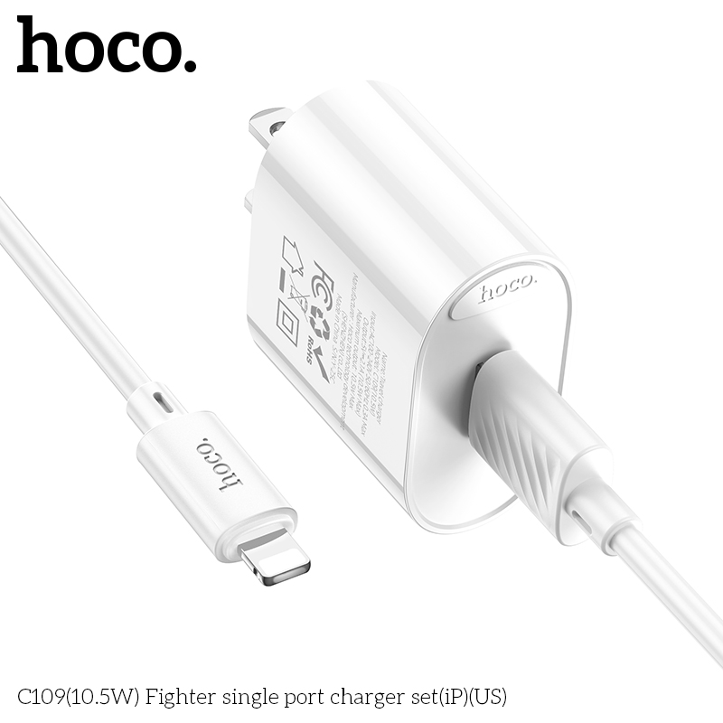 Bộ sạc Usb-Lighting Hoco C109/C109A 10.5w QC3.0