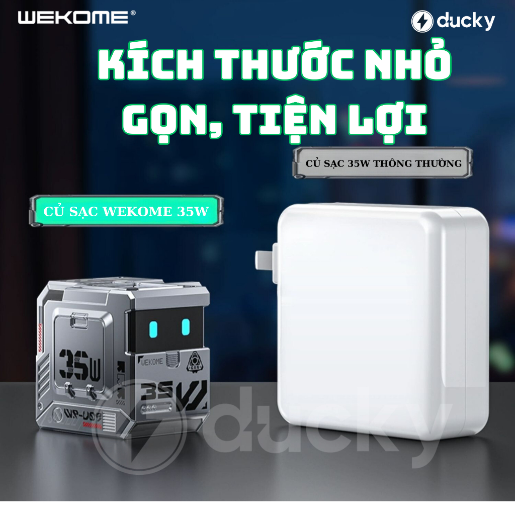 Cốc sạc TypeC 35W Wekome WP-U07
