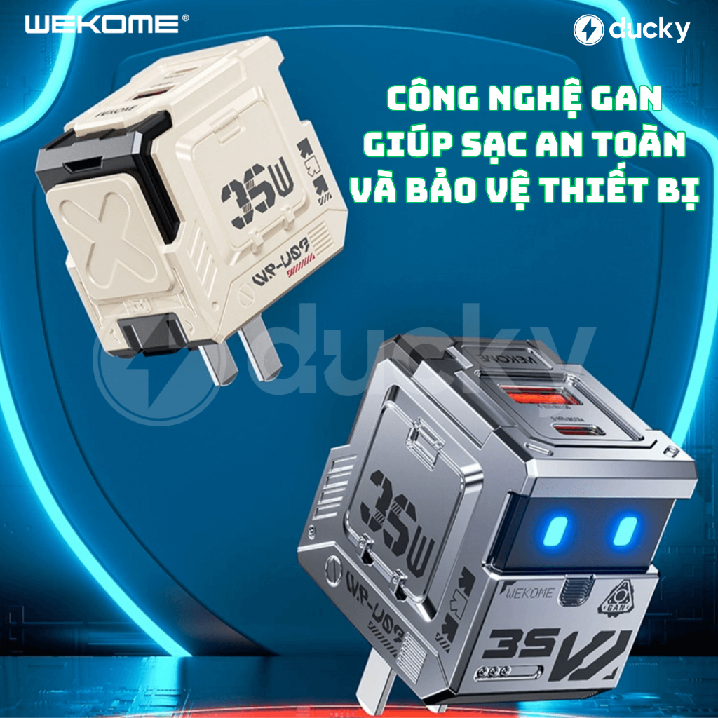 Cốc sạc TypeC 35W Wekome WP-U07