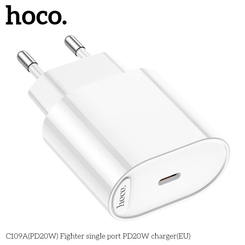 Cốc sạc TypeC Hoco C109/C109A 20w 1 cổng