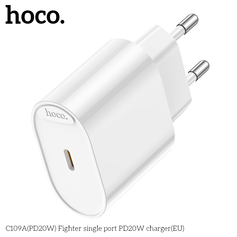 Cốc sạc TypeC Hoco C109/C109A 20w 1 cổng